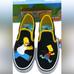 Simpsons Vans Shoes brand new 8.5 , homer and Bart slips ons .